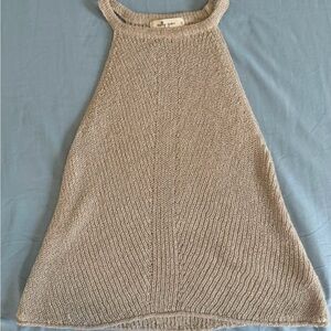 Moll Green Beige Knit Halter Top
